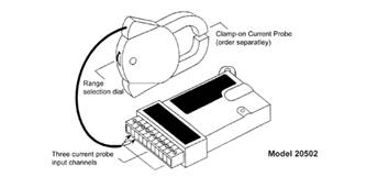 Model 20502, TE3 Electric Current and Temperature Logger, Electronic Multifunction Data Logger, 