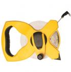 盤式玻璃纖維公英制長(zhǎng)卷尺, 1/2''寬尺帶，雙面公英制刻度，清晰易讀?？箾_擊ABS外殼，有效防震。 PVD尺帶，易于清潔。橡膠手柄，握持舒適。Class III精確度。