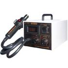 ·采用傳感器閉合回路控溫，升溫迅速、定溫方便、溫度穩(wěn)定。

·采用防靜電設(shè)計(jì)，防止因靜電及漏電而損壞PCB板。

·采用進(jìn)口發(fā)熱絲，使用壽命長(zhǎng)

·采用原裝進(jìn)口氣泵、低振動(dòng)、無(wú)噪音設(shè)計(jì)、保持工作環(huán)境的清靜。

·采用LED顯示指示溫度、控溫精確、使操作更方便。

·智能冷卻系統(tǒng)，工作完畢關(guān)機(jī)后延時(shí)送風(fēng)，風(fēng)溫低于100℃后自動(dòng)切斷電源。

·適用于大多數(shù)表面貼裝零件拆焊可安全拆焊QFP、PLCC、SOP、BGA

  等對(duì)溫度敏感的元器件。
